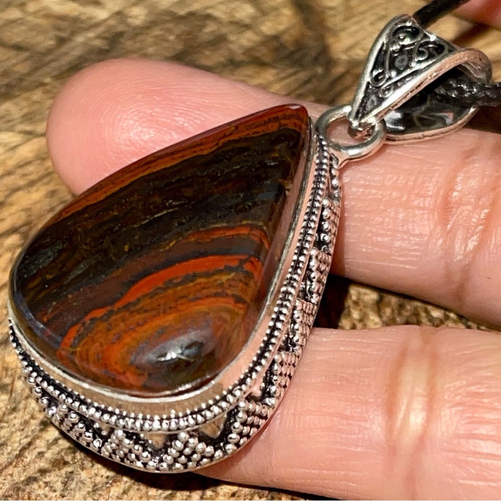Tiger Iron Pendant 2”